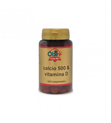 Calcio 500 y Vitamina D 100 comprimidos Obire