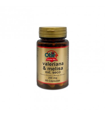Valeriana + Melisa 60 cápsulas 400 mg Obire