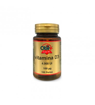 Vitamina D3 100 perlas 100 mcg Obire