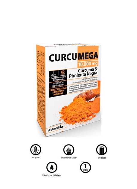 CurcuMega 10000 mg 60 cápsulas Dietmed