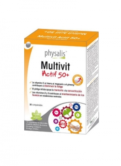 Multivit Actif 50+ 30 comprimidos Physalis